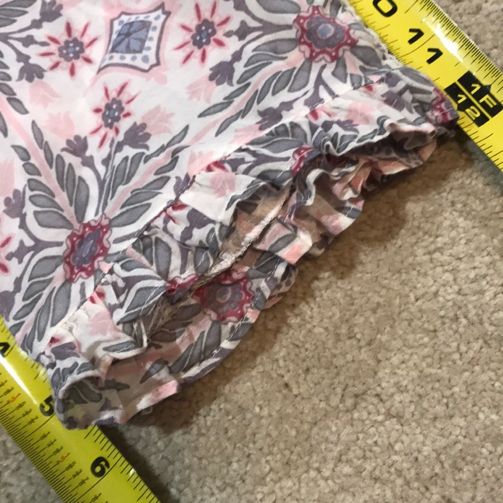 Loft grey & pink elbow sleeve large blouse - Picture 6 of 8